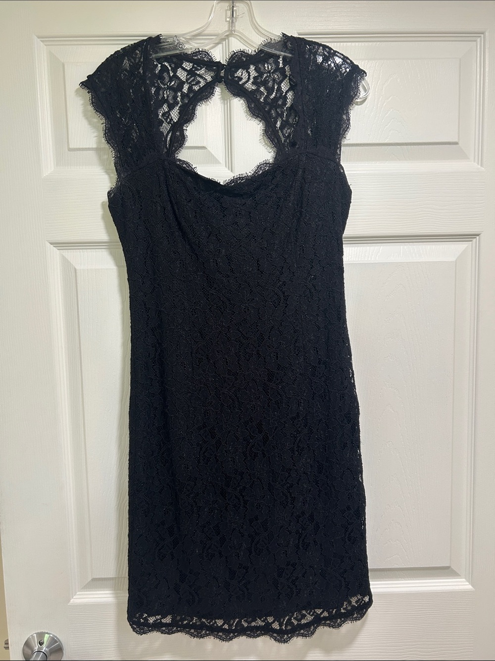 Adrianna Papell black lace dress